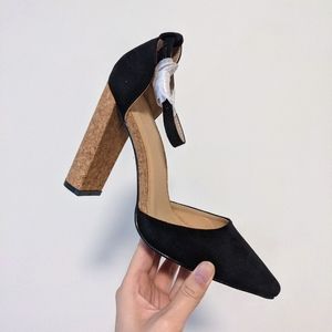 Black block heels
